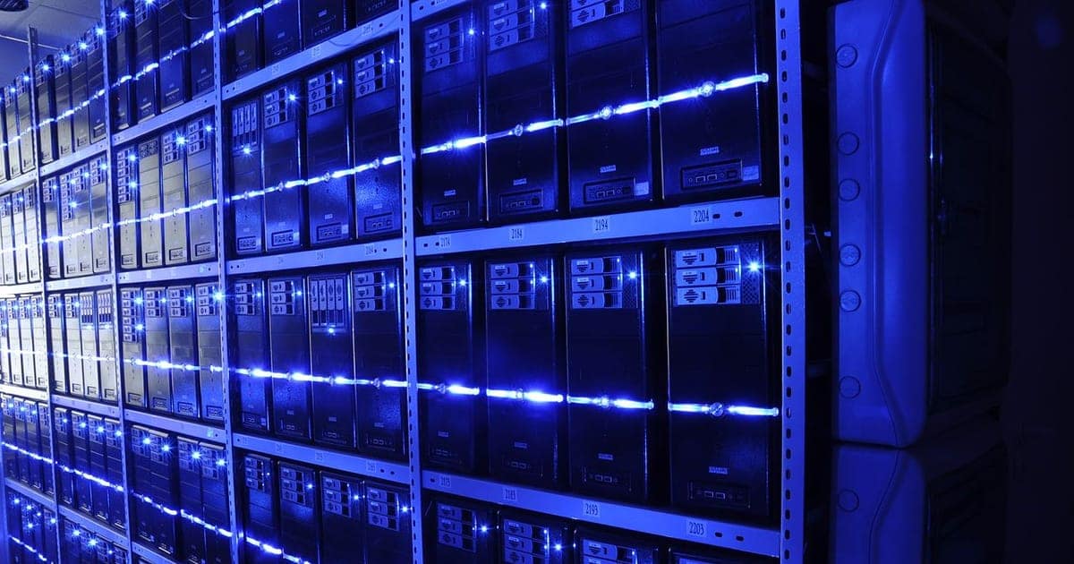 Servers inside the BalticServers data center